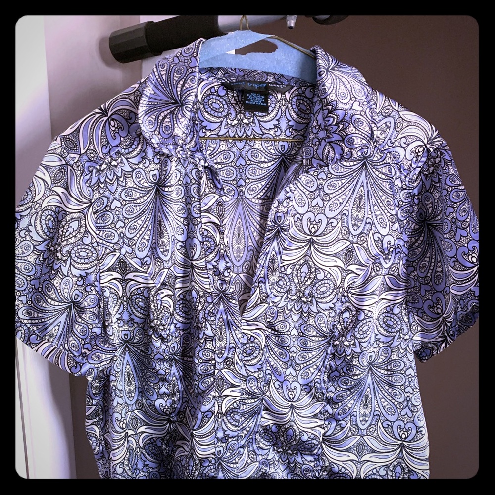 Grey and purplish tone blouse